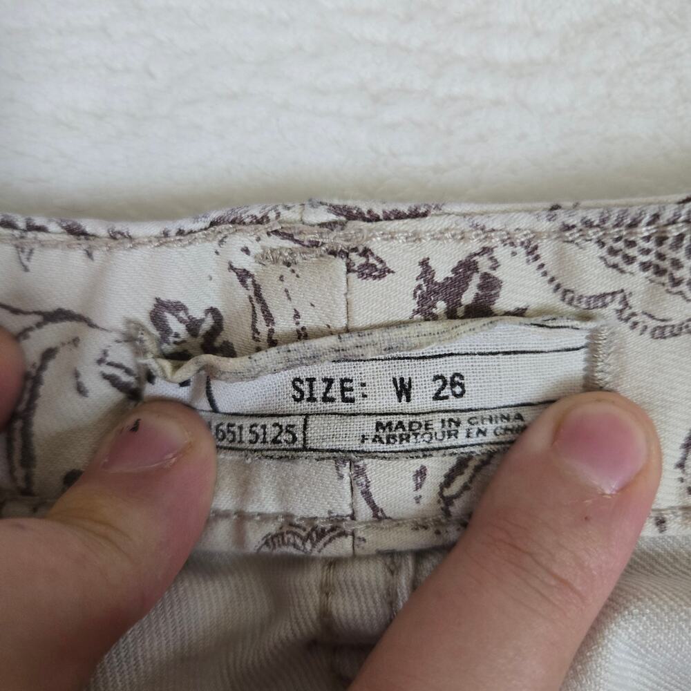 Free People Sundial Fun Print Jeans Womens size 26 0693 - Picture 5 of 11